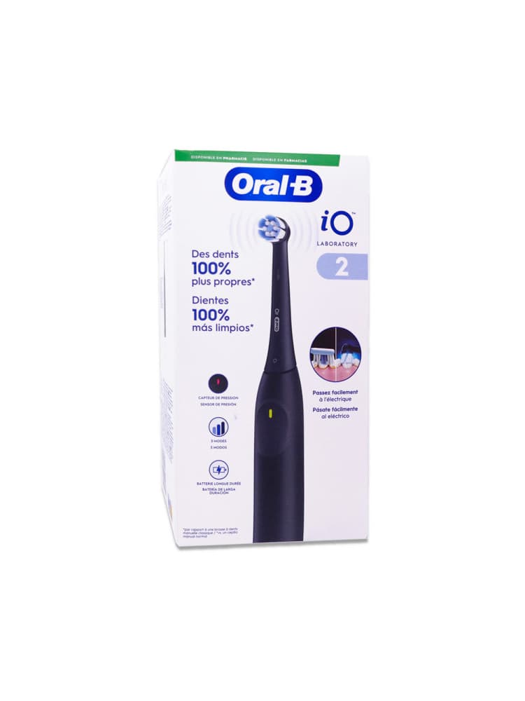 Oral-B IO Laboratory 2 Brosse à Dents Rechargeable 3 Modes Intelligents + Accessoires - Couleur : Noire