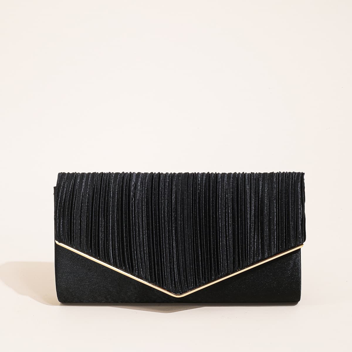 Sac Ã€ Main De SoirÃ©e Ã‰lÃ©gant PlissÃ© Ã‰tincelant En MÃ©tal, Sac Ã€ DÃ®ner Ã€ Enveloppe TexturÃ©e De Couleur Unie, Parfait Pour Les FÃªtes,