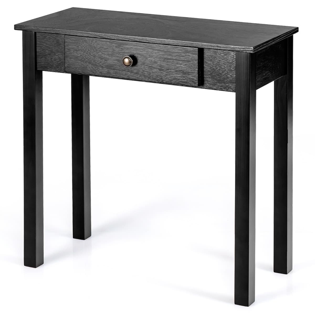 Table Console avec Tiroir Table de Chevet avec Pieds en Bois Massif Table d’Appoint pour Salon Salle