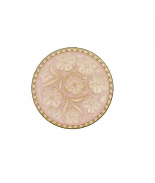 Bouton métal motif floraux 23mm à queue - Prym(...) - Rose