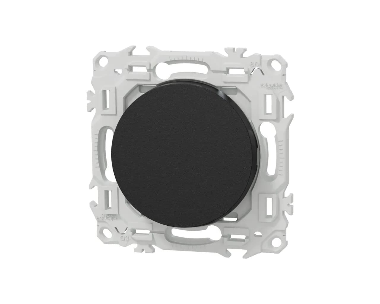Interrupteur va-et-vient ou poussoir simple Noir onyx Schneider Odace