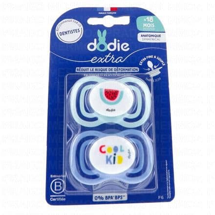 DODIE Extra - Sucette Anatomique duo +18mois hello vert